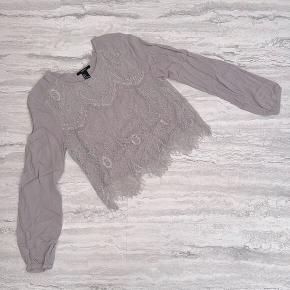 FOREVER 21 Lace Cropped Top - Picture 1 of 4